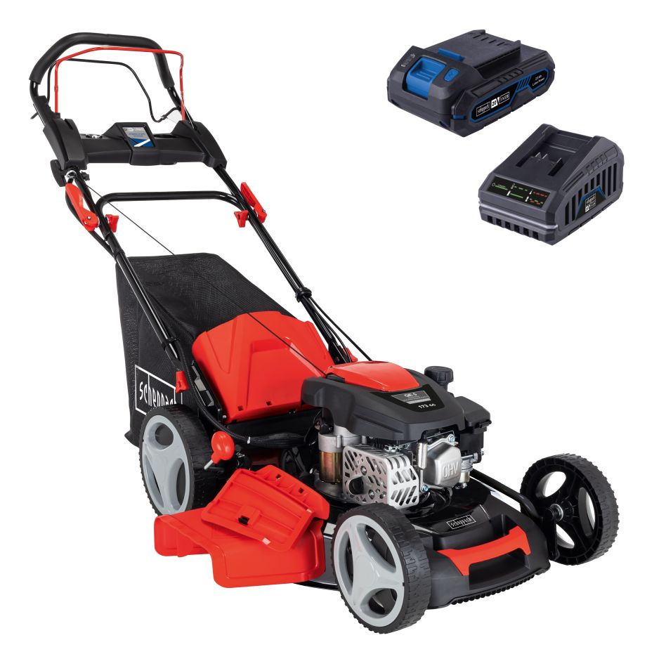 Scheppach 5911247905 Tondeuse hybride à essence MS173-51E 173cc 3kW (avec batterie)