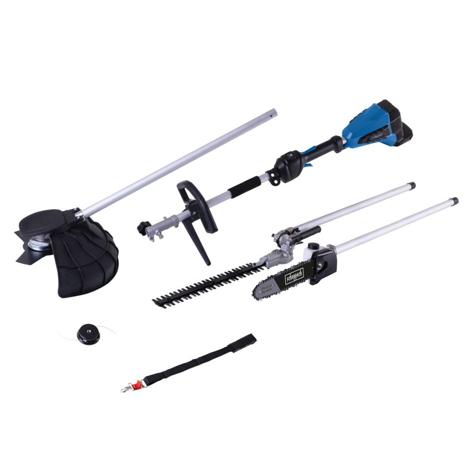 Scheppach 5904820900 Machine de jardinage sans fil 4-en-1 20V BC-MFH400-X