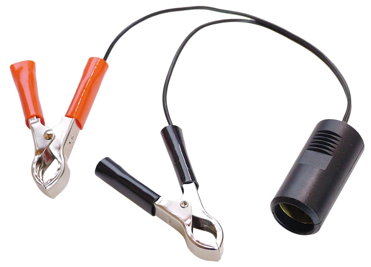 Schwabe 42305 Adaptateur de batterie 12/24V avec deux bornes de batterie et prise allume-cigare L=1m