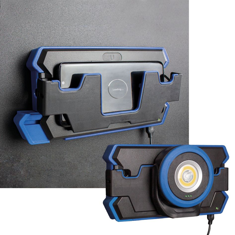 Schwabe 42830 INDU 1 Station de charge à induction 10W + Batterie Projecteur LED