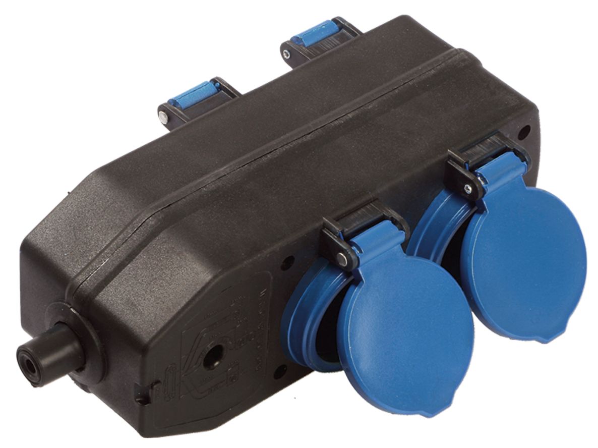 Schwabe 60600 Boîte de distribution 230V/16A IP44 4 gang sans câble d'extension