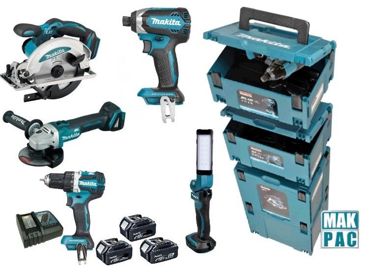 Makita DLX8000J Comboset 18V 3 x 5.0Ah - Les dernières machines combo 5.0 AH