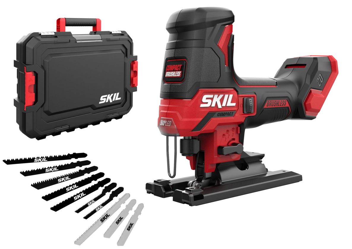 SKIL SW1E3440JA Scie sauteuse 20V Compact brushless 135mm excl. batteries et chargeur en valise