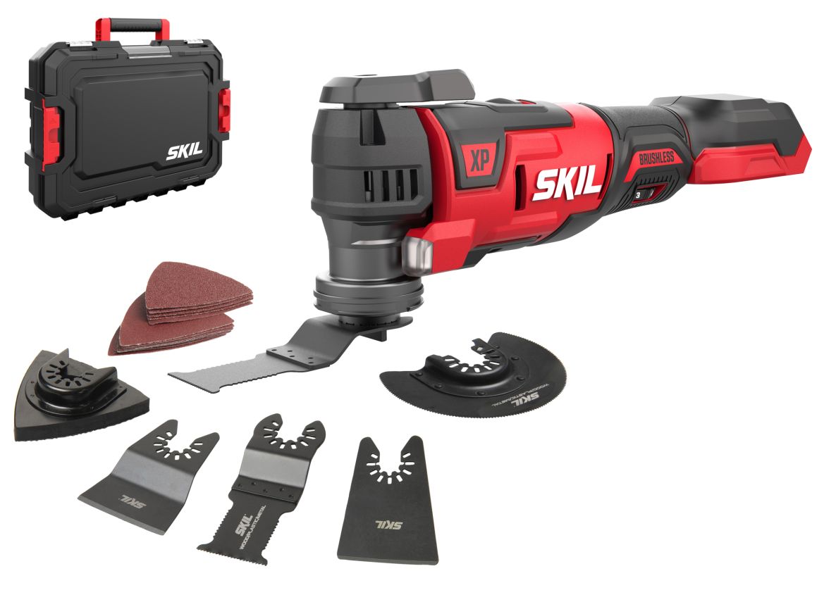 SKIL MF1E3650JA Outil multifonction 20V sans balais excl. batteries et chargeur en mallette avec accessoires