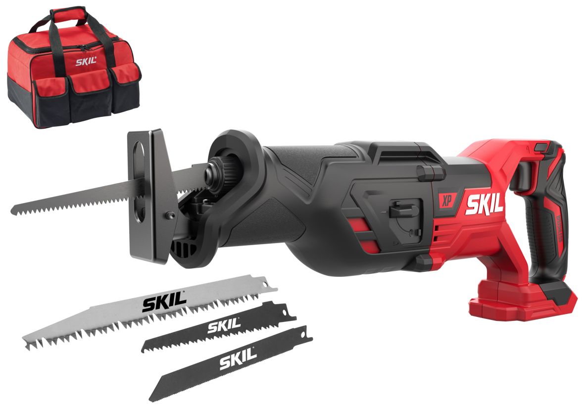 SKIL SW1E3480FA Scie à guichet pendulaire 20V brushless hors batteries et chargeur en sac + 3 lames de scie
