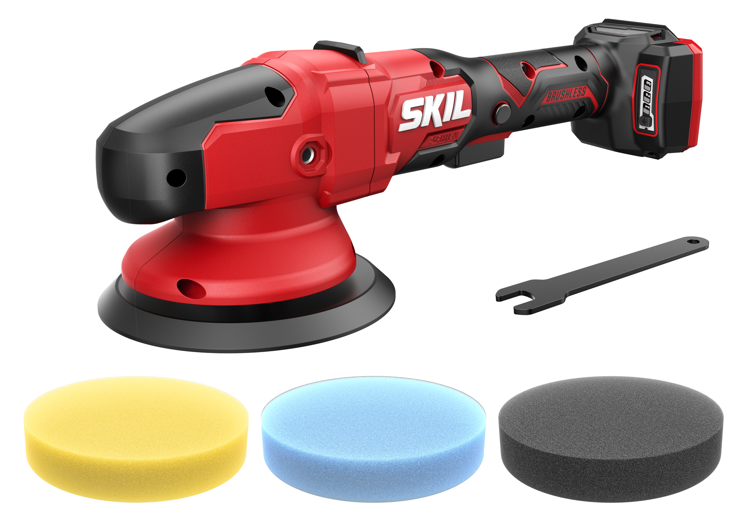SKIL SR1E3790CA Polisseuse excentrique à batterie 20V sans balais excl. batteries et chargeur 