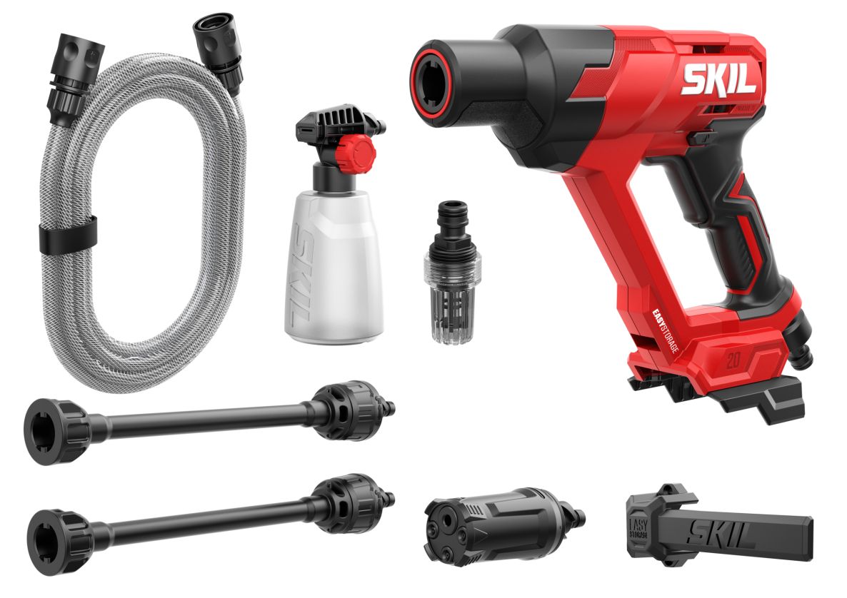 SKIL GW1E0762CA Nettoyeur moyenne pression à batterie 20V 24 bar excl. batteries et chargeur en boîte
