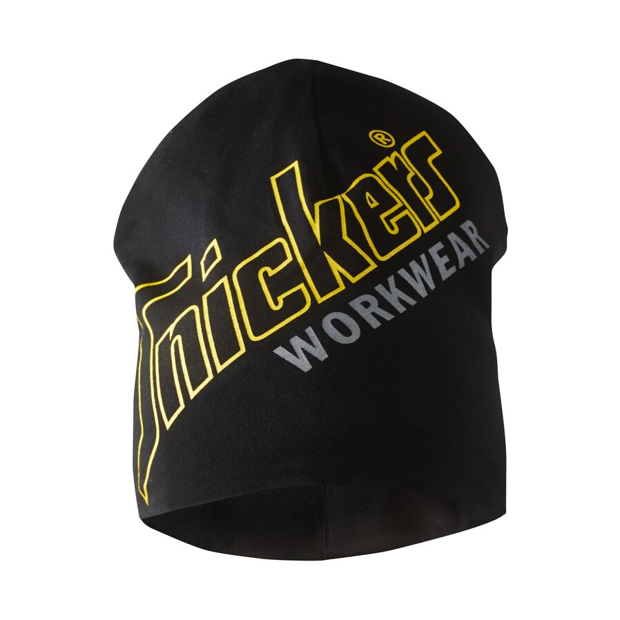 Snickers Workwear 90170400000 AllroundWork Bonnet en coton imprimé Taille unique Noir (0400)