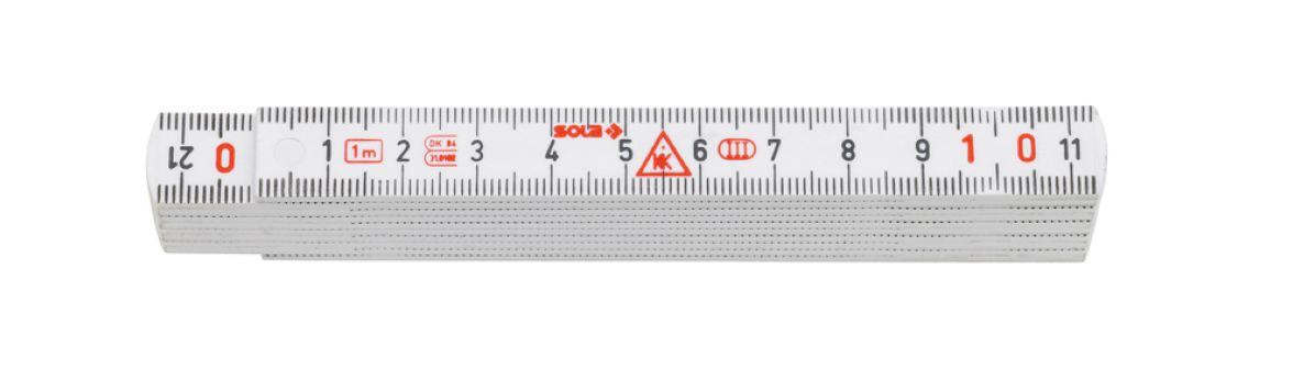 Sola 53031301 HKM 1/10W Règle pliante en bois 1m - 10 pièces