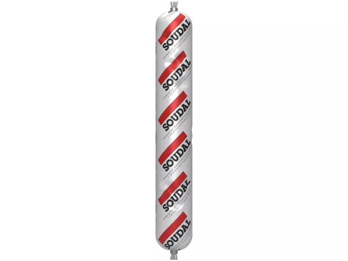 Soudal 100254 Silirub 2 - Mastic silicone neutre, marron, 1 x 600 ml