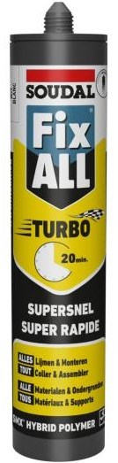Soudal 153987 Montagekit Fix - All Turbo White 290ml