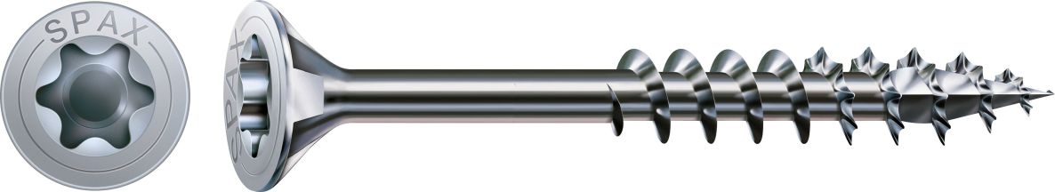 SPAX 0191010601505 Vis universelle 6 x 150 mm, tête fraisée, T-STAR PLUS T30, filetage partiel, WIROX - 100ST