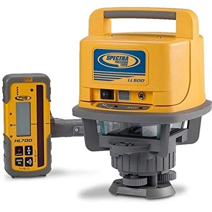 Spectra Physics 600000 Laser de chantier Precision LL500 (rechargeable) Récepteur HL700