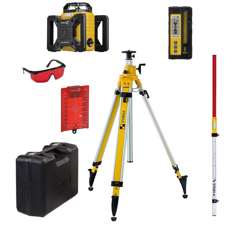 Stabila 19241 Laser rotatif LAR 160 rouge, jeu de 7 pièces