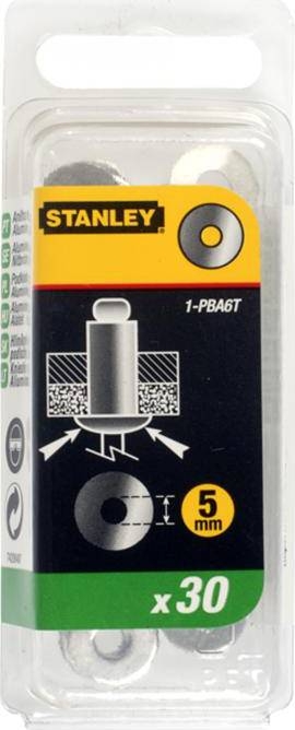 Stanley 1-PBA6T rondelles en aluminium 5mm - 30 pièces