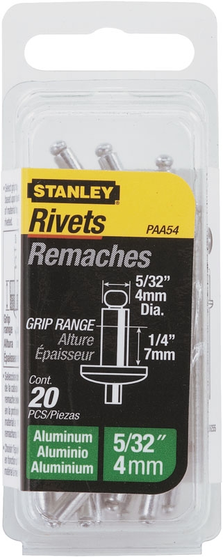 Stanley 1-PAA44T Rivets pop 3X7mm - 20 pièces