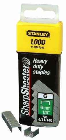 Stanley 1-TRA704T Agrafes 6mm Type G - 1000 pièces