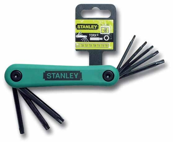Stanley 4-69-263 Jeu de 8 Clé mâle torx gamme Pro
