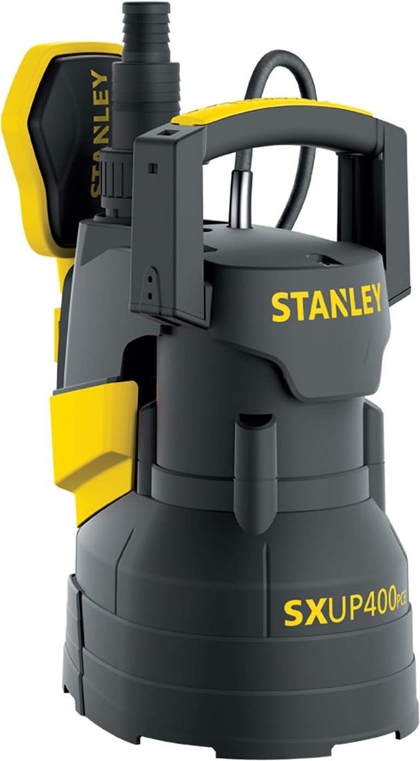 Stanley 51766 Pompe submersible en plastique SXUP400PCE 230 V 400 W IPX8, avec c&acirc;ble d'alimentation de 10 m
