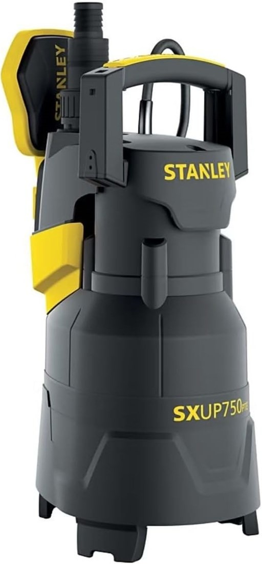Stanley 51767 Pompe submersible en plastique SXUP750PTE 230 V 750 W IPX8, avec c&acirc;ble d'alimentation de 10 m