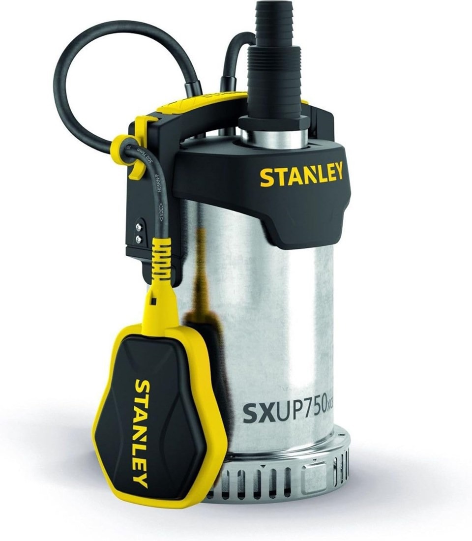 Stanley 51768 Pompe submersible SXUP750XCE en acier inoxydable, 230 V, 750 W, IPX8, avec c&acirc;ble d'alimentation de 10 m