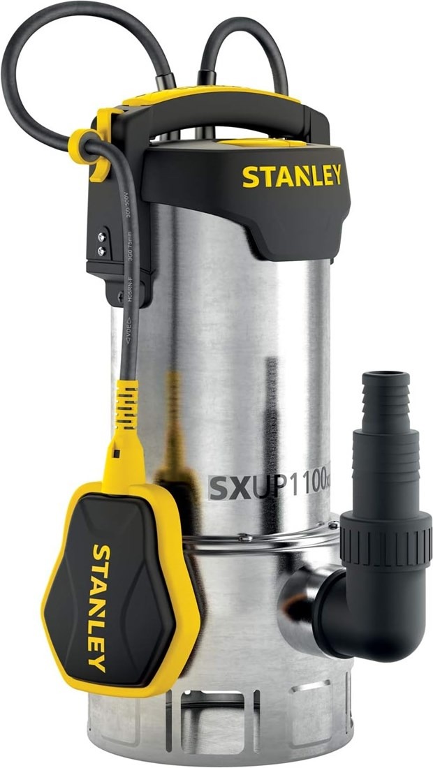 Stanley 51769 Pompe submersible SXUP1100XDE en acier inoxydable, 230 V, 1 100 W, IPX8, avec c&acirc;ble d'alimentation de 10 m
