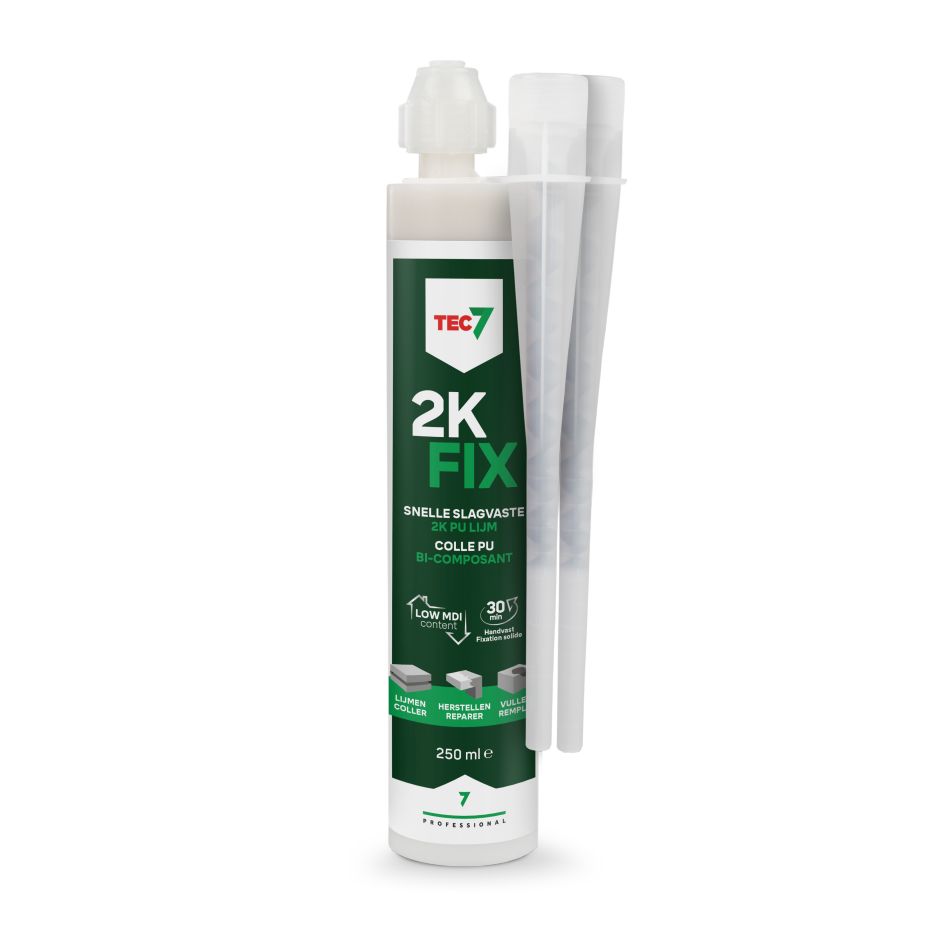 TEC7 591536000 2K-Fix Cartouche de colle 2k PU résistante aux chocs 250ml