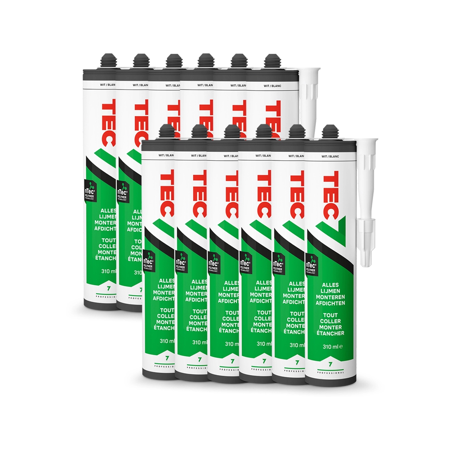 TEC7 535206000B Cartouche de mastic d'assemblage blanc 310ml 12 pi&egrave;ces