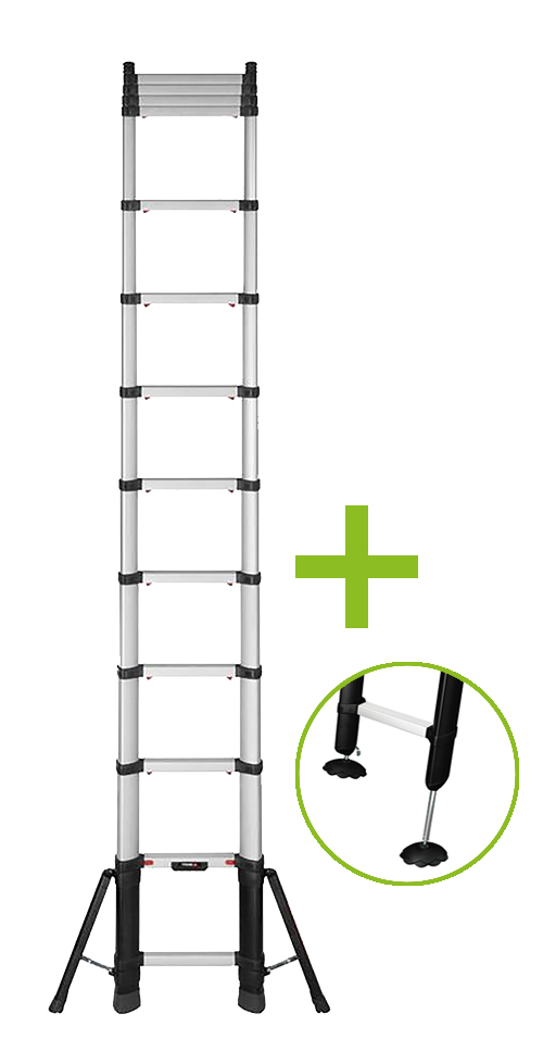 Telesteps 72241-781/9190-209 Prime Line 4.1M échelle télescopique + pieds de sécurité réglables