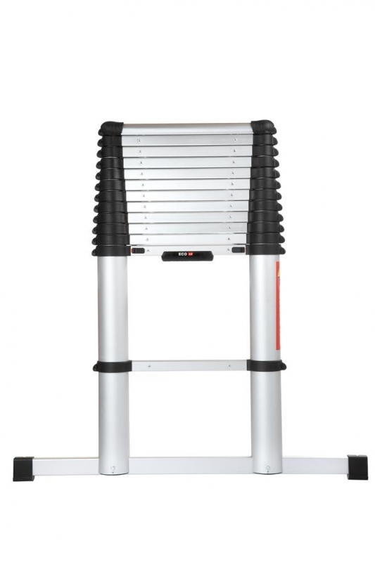 Telesteps 20138-601 Echelle extensible Eco Line 12 marches 3.8 m avec barre stabilisatrice