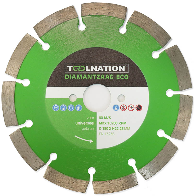Toolnation NSUE1509TN Lame de scie diamantée 150 mm ECO
