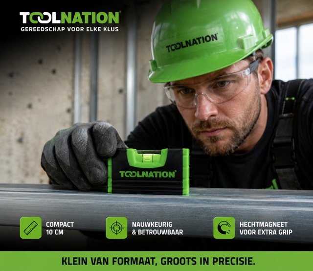 Toolnation TNLEVEL10 Niveau à bulle 10 cm