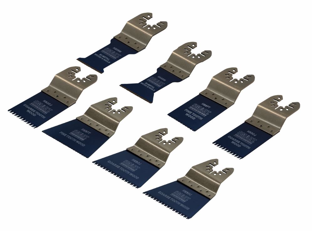 Toolnation H8MAK-LB UN TRA 8pcs Assortiment de lames de scie pour outils multiples