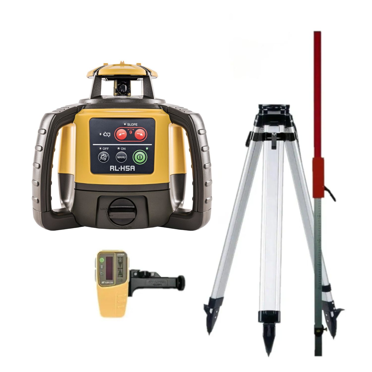 Topcon 1052624-01Set RL-H5A + LS-80X Construction Laser Set - Laser de chantier professionnel &agrave; simple inversion