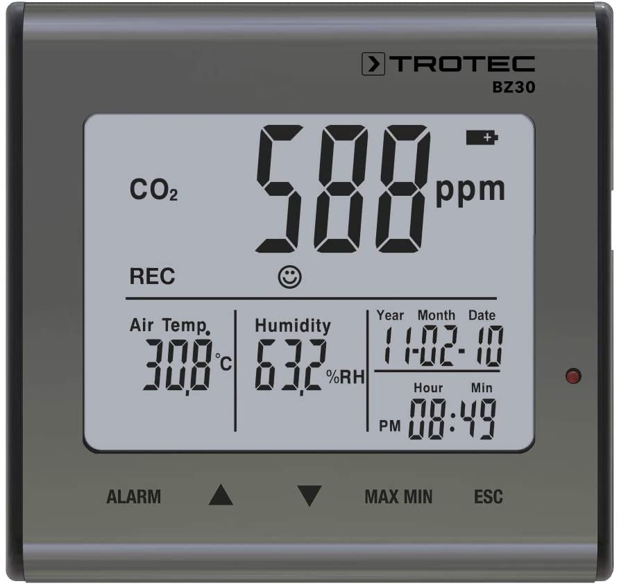 Trotec 3510205015 Enregistreur de données sur la qualité de l'air BZ30 CO2