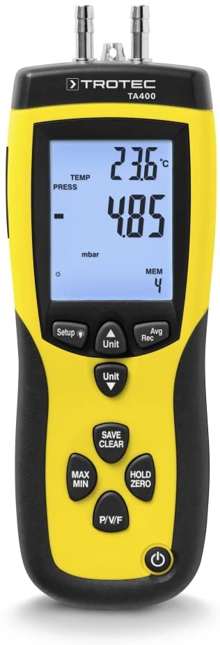 Trotec 3510004007 TA400 Anémomètre Tube de Pitot incluant un certificat d''étalonnage
