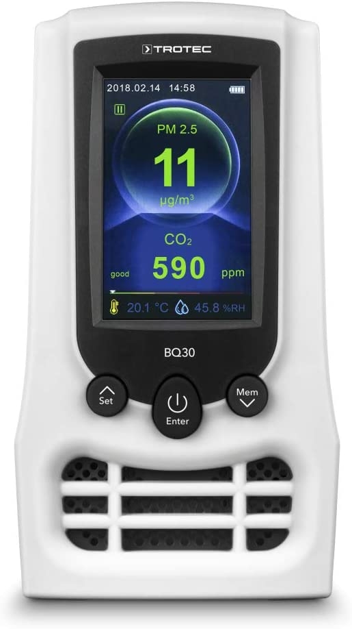 Trotec 3510205098 Moniteur de qualité de l'air et testeur de particules BQ30 CO2