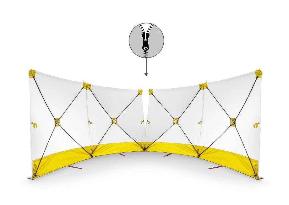Trotec 4110000016 VarioScreen 4x180x180 7,20 m divisible Jaune