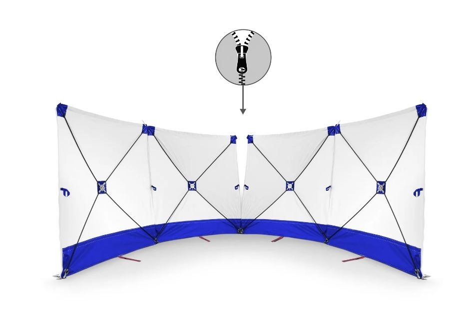Trotec 4110000017 VarioScreen 4x180x180 7,20 m divisible Bleu