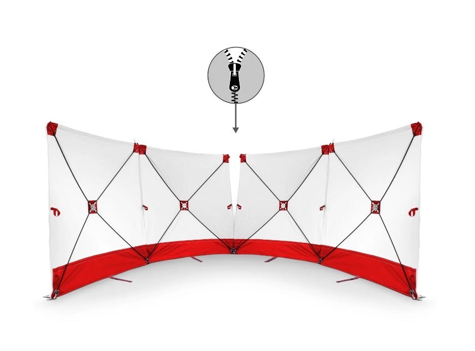 Trotec 4110000018 VarioScreen 4x180x180 7,20 m divisible Rouge