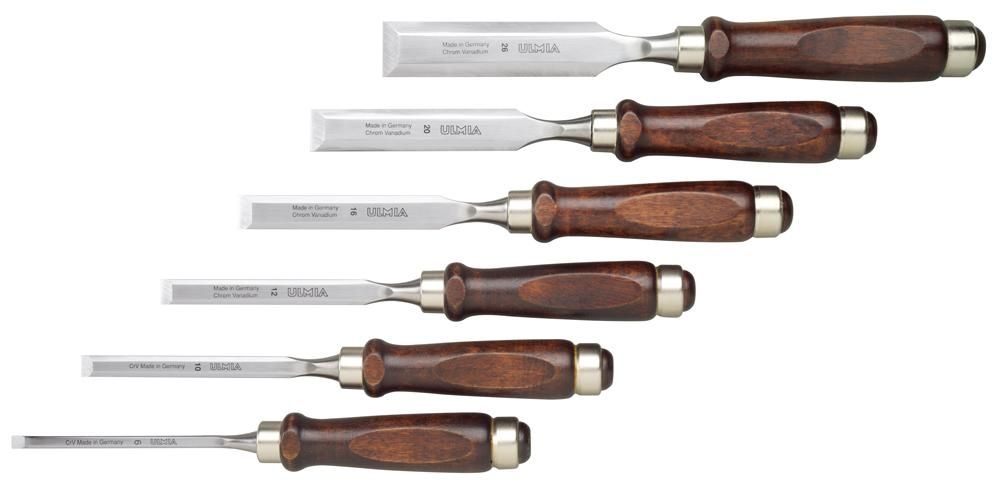 Ulmia 178 Jeu de ciseaux en bois de charme brun 6 pièces