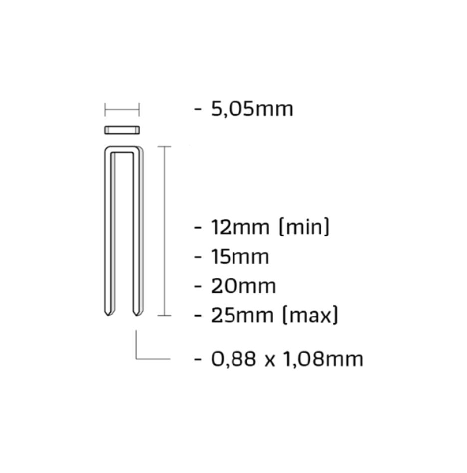 EM15CHHQ EM-niet gegalvaniseerd goldlook lengte 15mm 10000st