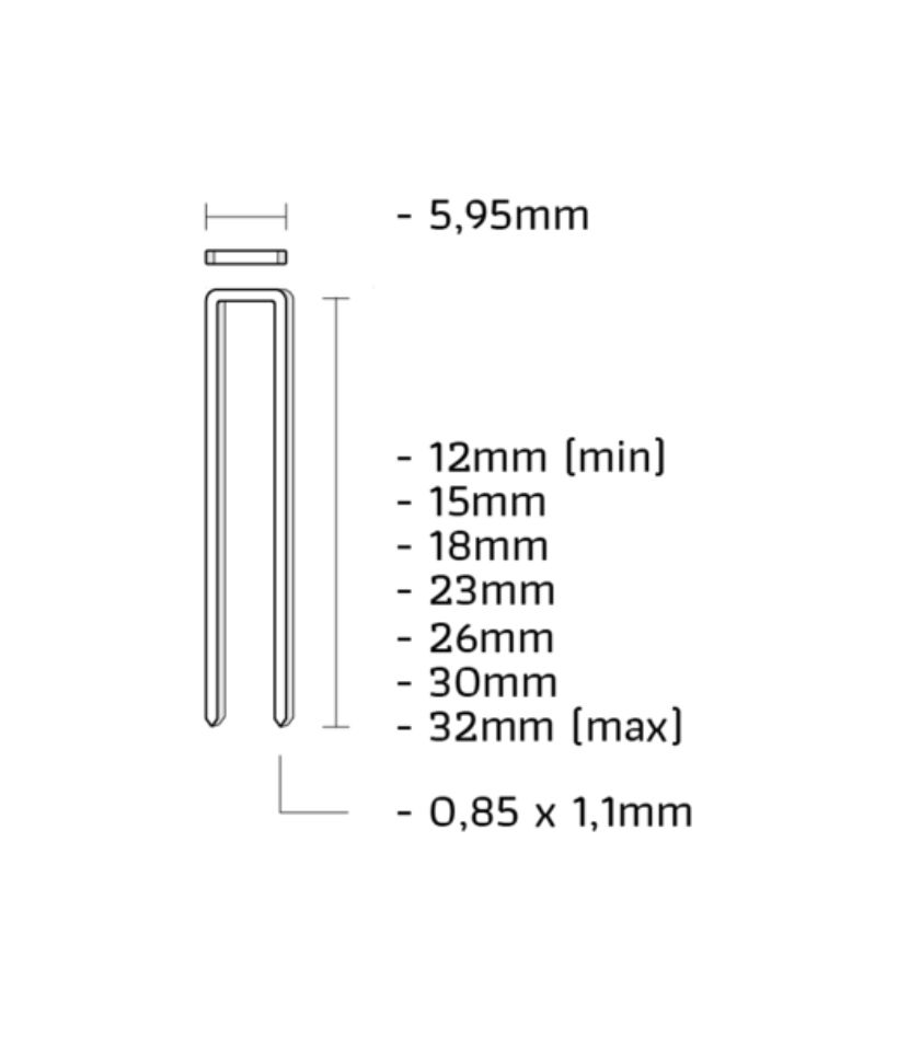 Union ES23CHHC Agrafe ES galvanisée goldlook longueur 23mm 2000pcs