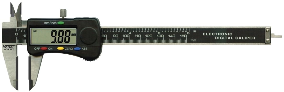 Vogel 202020-3 Pied à coulisse numérique en acier inoxydable 150mm DIN 862