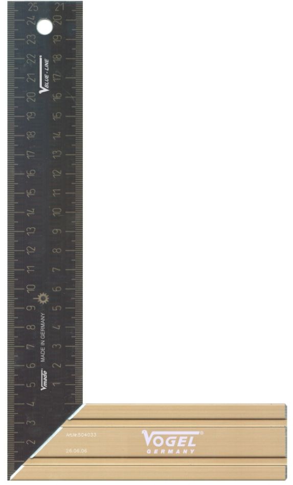 Vogel 504037-2 Equerre de charpentier Aluminium 500 mm lasuré Type B