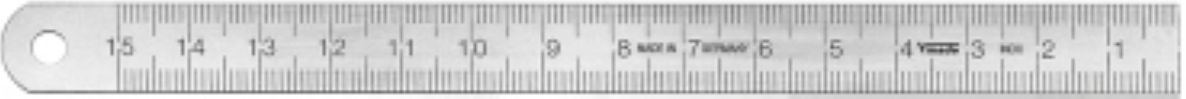 Vogel 1011010020 Règle en acier inoxydable 200x13x0,5mm Type A = mm/mm