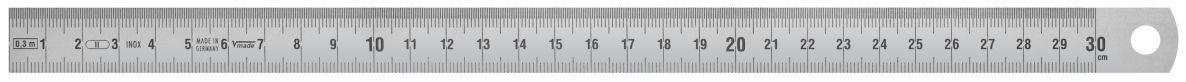 Vogel 1012020250 Règle en acier inoxydable 2500x18x0.5mm Type B= ½mm/mm