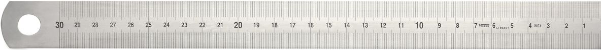 Vogel 1019010300 Règle en acier inoxydable 3000x30x1.0mm Type A= mm/mm