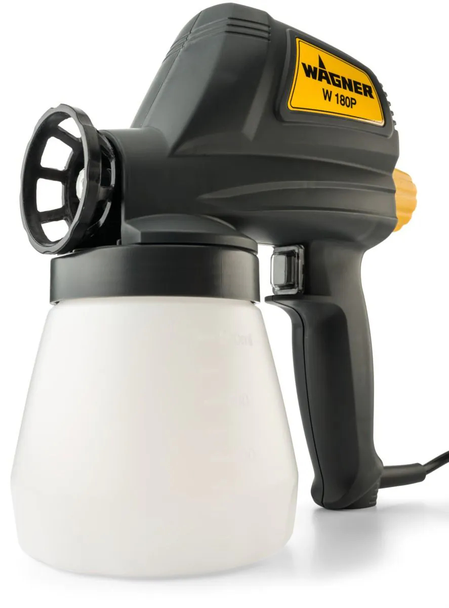 Wagner 413001 W180 P Pistolet &agrave; peinture 230 V, 110 W, r&eacute;servoir de 800 ml, dans son emballage d'origine