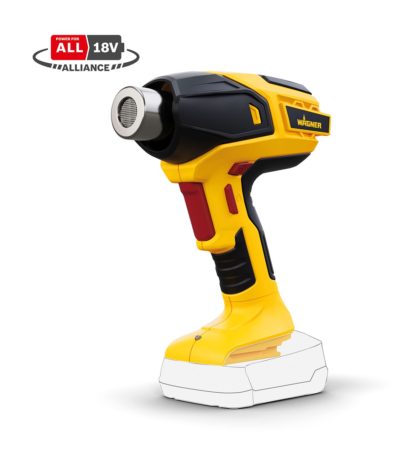 Wagner 2420168 Furno 550 18V pistolet à air chaud sans fil 18V excl. batteries et chargeur